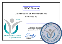 NASC membership certificate